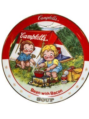 Campbells Bean With Bacon Soup Collector Plate By Danbury Mint 1994 Limited Edit